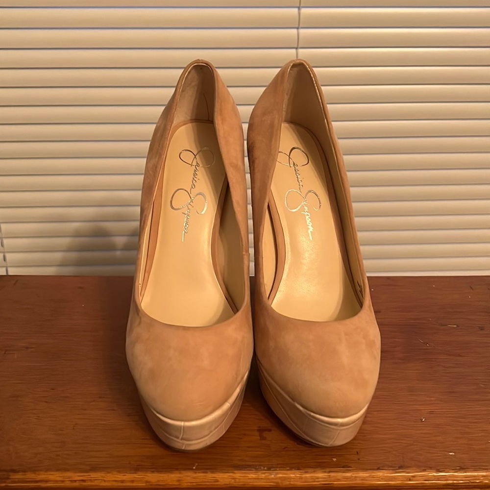 Jessica Simpson Suede and Snake Print Heel